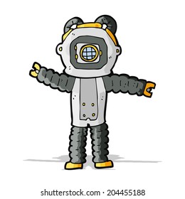 Cartoon Tiefseetaucher