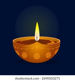 Dibujos animados Deepam Diseño de Vector, Diwali Diya Ilustración, Deepam, Llama, Luz festiva, Arte vectorial