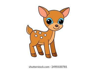 Cartoon Deer - Adorable and Playful Vector Illustration