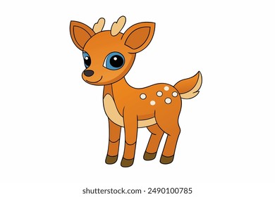 Cartoon Deer - Adorable and Playful Vector Illustration