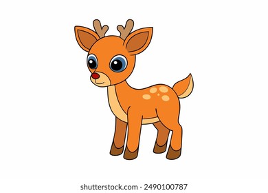 Cartoon Deer - Adorable and Playful Vector Illustration