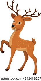 Cartoon deer animal drawing. High quality vector image