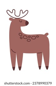 Cartoon Deer Animal Vector Illustration