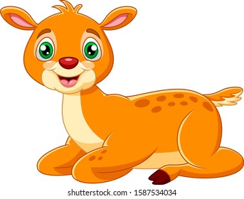 Cartoon deer cute and adorable