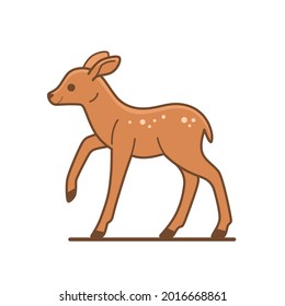 Cartoon deer - cute character for children. Vector illustration in cartoon style.