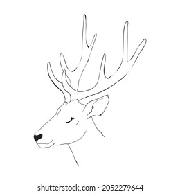Cartoon deer - cute character for children. Vector illustration in cartoon style.