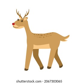 Cartoon deer - cute character for children. Vector illustration in cartoon style.