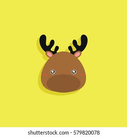 Cute Cartoon Wild Deer Stock Vector (Royalty Free) 469264808 | Shutterstock