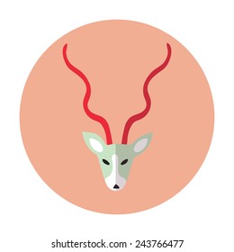 Cartoon deer flat icon