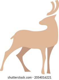 Cartoon deer icon over white background, colorful design. vector illustration