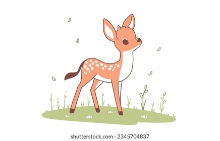 Cartoon Deer y Joyful Meadow: El reino creativo del arte infantil
