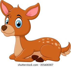 cartoon Deer laying down