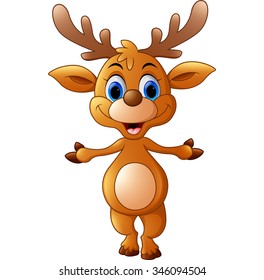 cartoon deer presenting