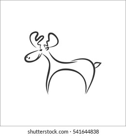 Cartoon deer sketch
