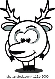 Cartoon deer , vector