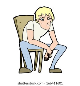 caricatura de hombre abatido