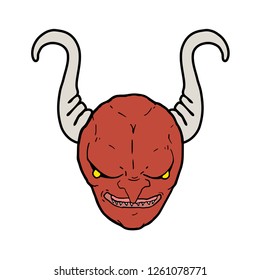 cartoon demon face