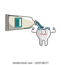 cartoon dental care tooth