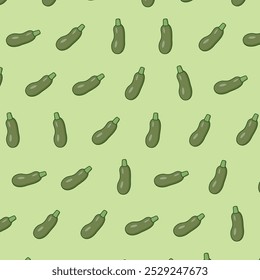 Cartoon depiction of an isolated Zucchini in vector pattern form