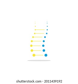 Cartoon depiction of the twin DNA ribons with conecting strands