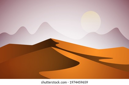 Cartoon desert illustration eps 10