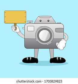 cartoon design camera holding board