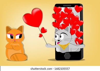 Cat Telephone Stock Illustrations, Images & Vectors | Shutterstock