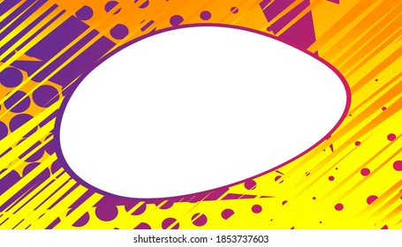 Cartoon design colored background with blank copy space. Vector comic book illustration. Comics backdrop for banners, covers of books, brochures.