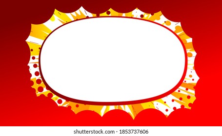Cartoon design colored background with blank copy space. Vector comic book illustration. Comics backdrop for banners, covers of books, brochures.