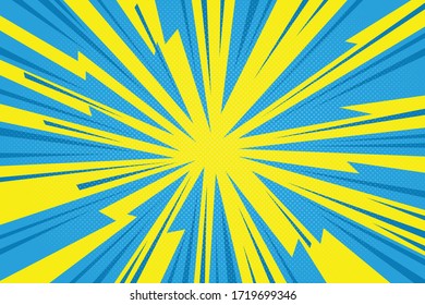 CARTOON DESIGN COLORED BACKGROUND. COMIC ILLUSTARTION VECTOR. EDGY SHAPE HALFTONE.