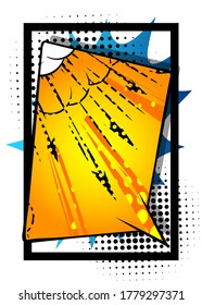 Fondo de diseño de dibujos animados. Ilustración de fondo de libro de historietas. Fondo de pantalla de historietas vectoriales.