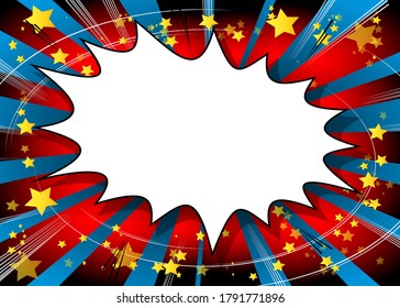 Cartoon design colored background. Comic book backdrop illustration. Pop art vector comics wallpaper.