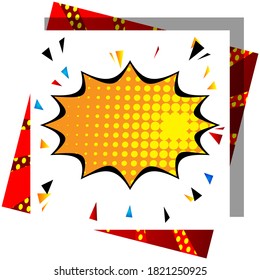 Cartoon design colored background. Comic book illustrations on top of each other. Vector comics backdrop.