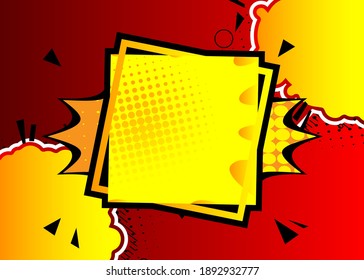 Fondo de diseño de dibujos animados. Ilustración de historietas. Fondo de historietas vectoriales.