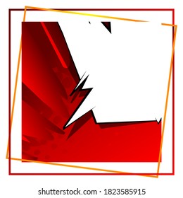Cartoon design colored background with frame. Comic book illustration. Vector comics backdrop.