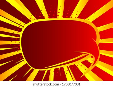 Cartoon design colored background with speech bubble. Comic book backdrop illustration. Vector comics wallpaper.