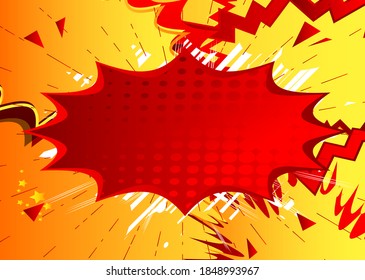 Cartoon design colored background. Vector comic book illustration. Comics backdrop for fashion sale social media post design. Abstract design for banners, covers of books, brochures.