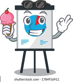 Concepto de diseño de dibujos de la corona con helado