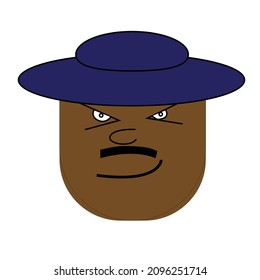 cartoon design concept with some various hair style and faceial expression