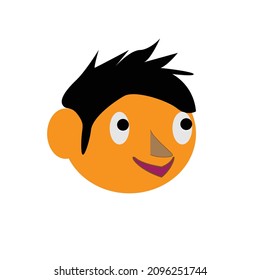 cartoon design concept with some various hair style and faceial expression