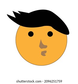 cartoon design concept with some various hair style and faceial expression
