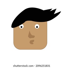 Cartoon Design Konzept mit einigen verschiedenen Haarstil und Gesichtsausdruck