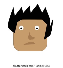 cartoon design concept with some various hair style and faceial expression