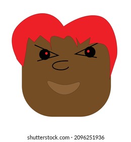 cartoon design concept with some various hair style and faceial expression