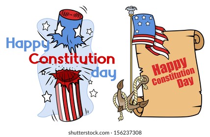 Cartoon design - Constitution Day Vector Illustration