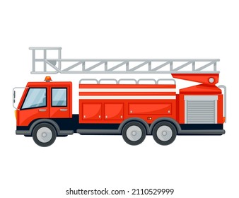 Cartoon Design Fire Truck Cars Set Stock Vector (Royalty Free ...