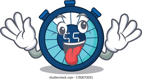 A cartoon design of hourglass having a crazy face