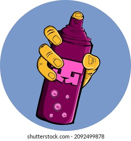 Cartoon design mascot illustration, cute emoticon expression emotion. Happy smiley face ini the bottle