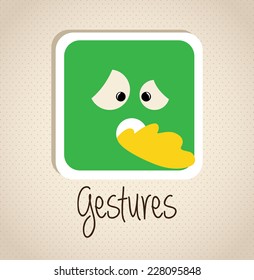 Cartoon design over beige background, vector illustration