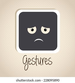 Cartoon design over beige background, vector illustration